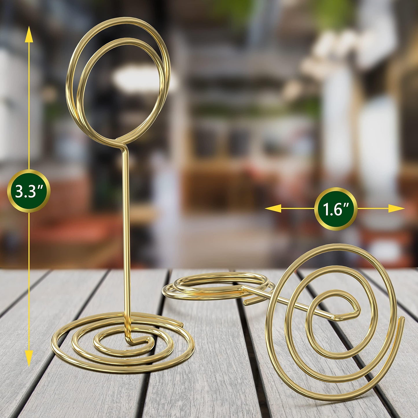 10 Pack Table Number Holders for Wedding   Gold Place Card Holder   Table Sign Holders   Picture   Photo Holders for Tables   Mini Table Number Stands Gold   Small Gold Table Number Holders Clip Stand