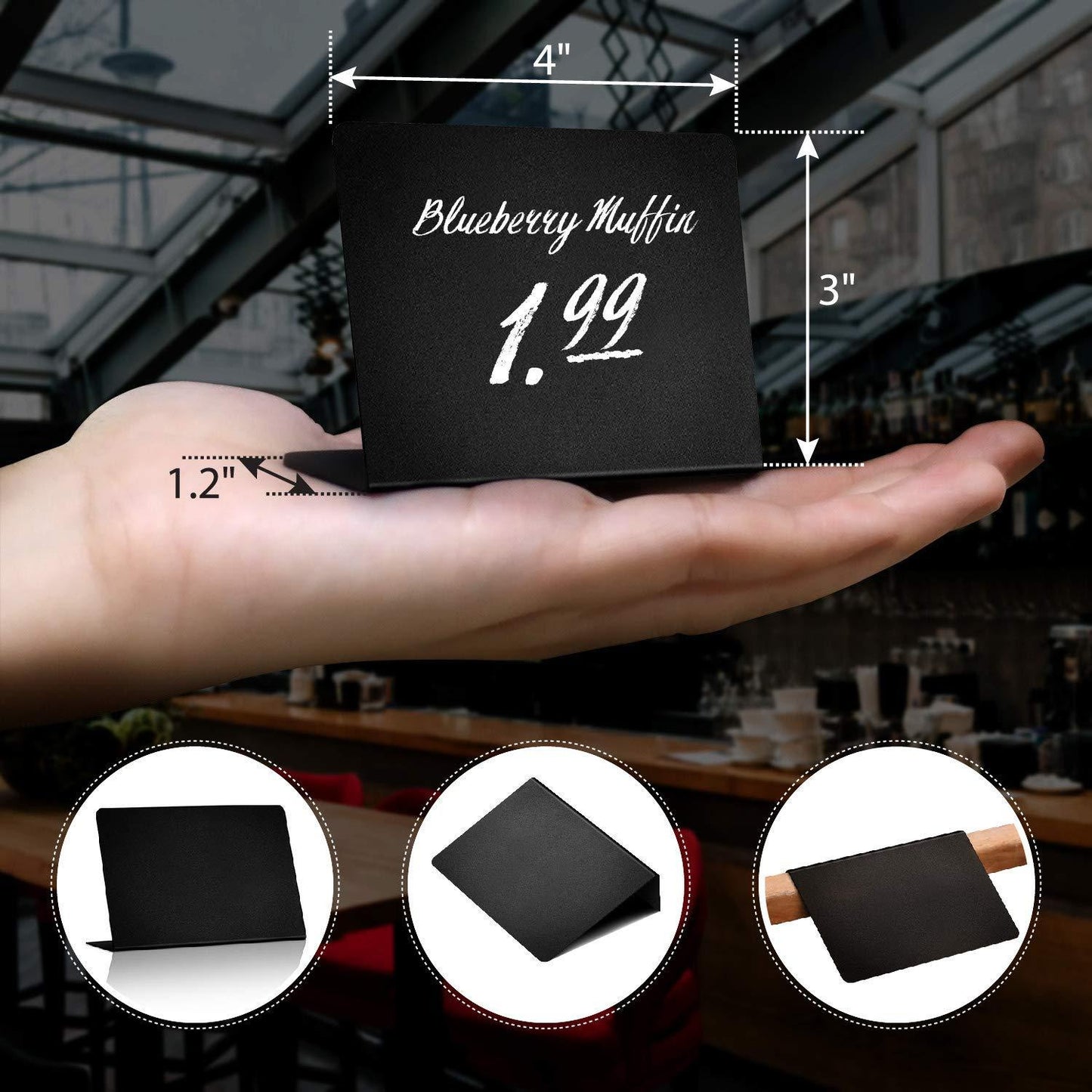30 Pack Mini Chalkboard Signs 4 x3  for Food   Buffet   Tables   Small Chalkboard Sign   Mini Chalkboard Signs for Food   Table Chalkboard Signs   Mini Blackboard Signs for Food Buffet   Food Cards
