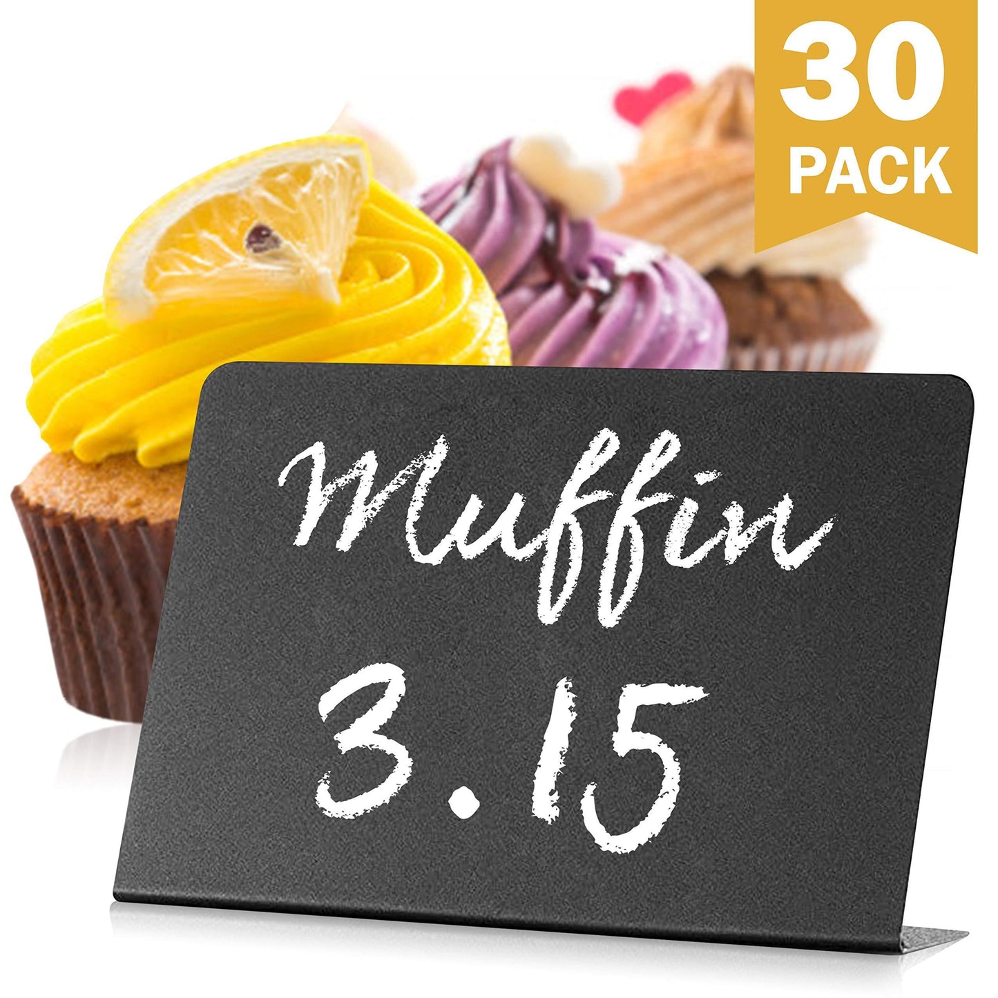 30 Pack Mini Chalkboard Signs 4 x3  for Food   Buffet   Tables   Small Chalkboard Sign   Mini Chalkboard Signs for Food   Table Chalkboard Signs   Mini Blackboard Signs for Food Buffet   Food Cards
