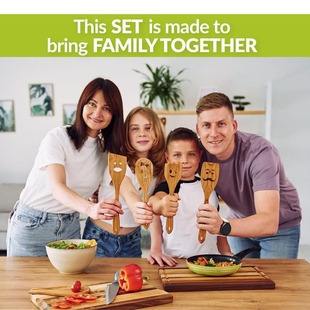 Spatula Set Cherry Wood Spurtle Supplies Cast Scraper Wooden Spoons For Cooking Family Coocking Multipurpose Utensil