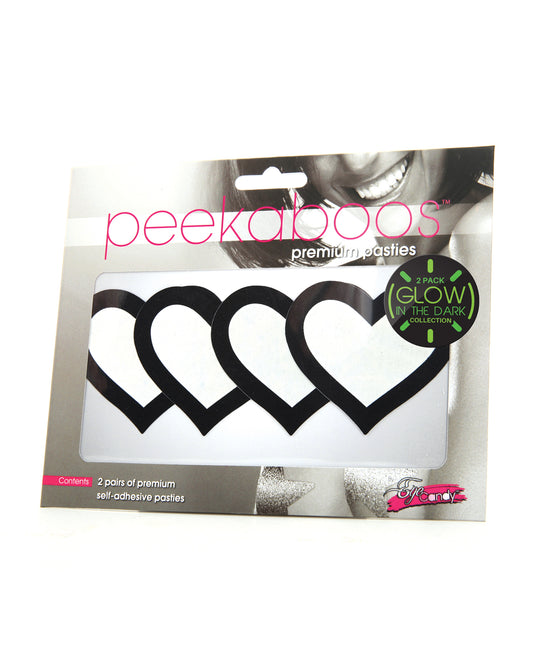 Pasties Glow In The Dark Hearts