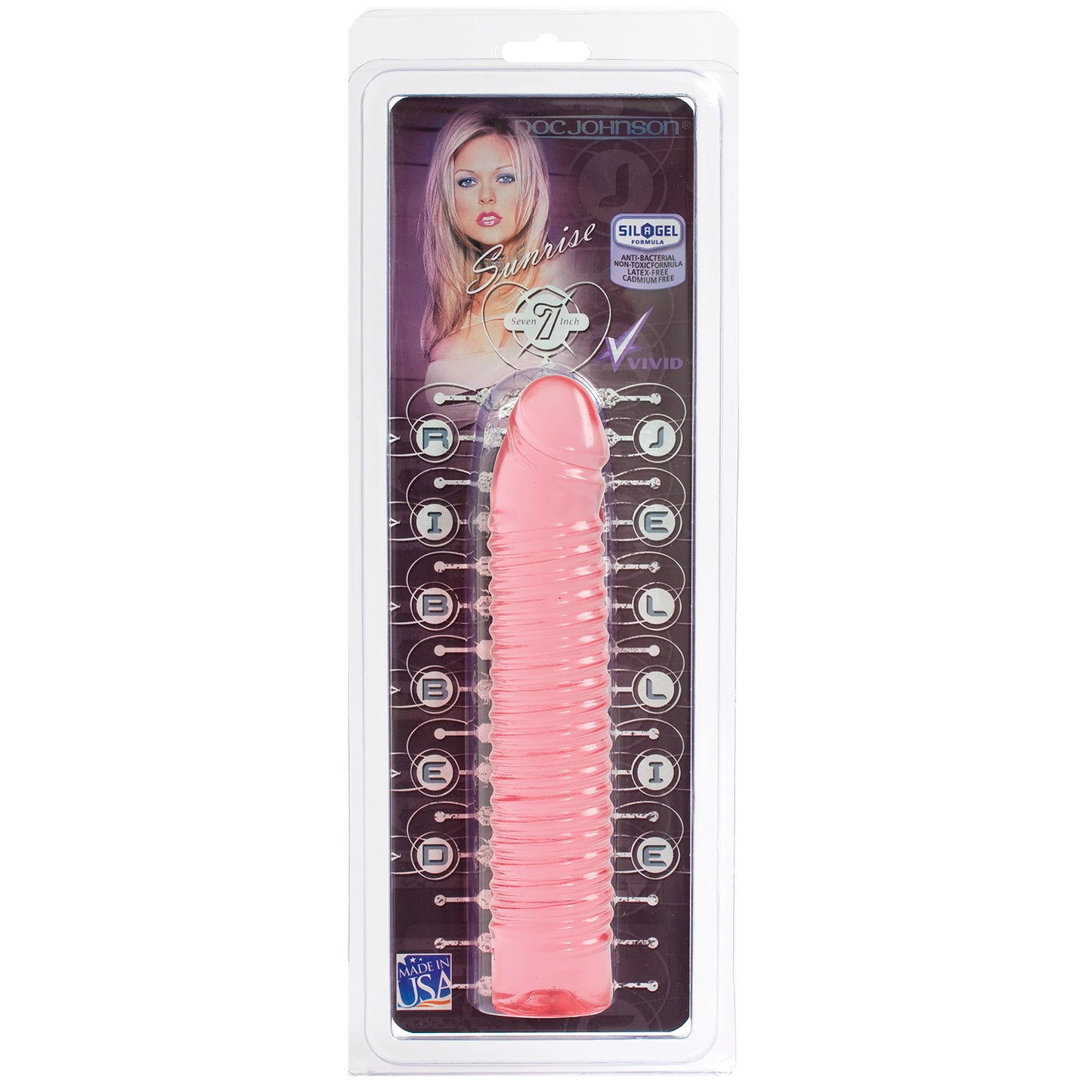 Ribbed Jellie Cock 7in Sunrise Cd