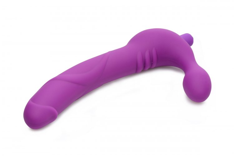 Strap U Royal Revolver Vibrating Strapless Strap On Dildo