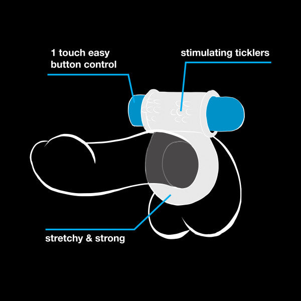 Performance Plus Thunder Wireless Remote Rechargeable Vibrating Cockring Black