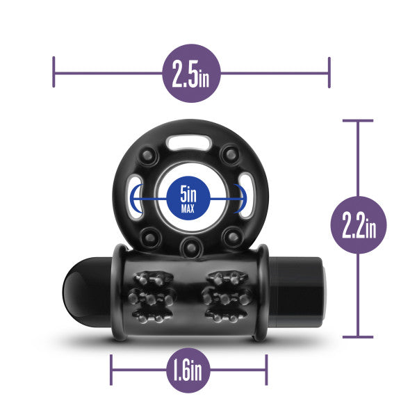 Performance Plus Thunder Wireless Remote Rechargeable Vibrating Cockring Black