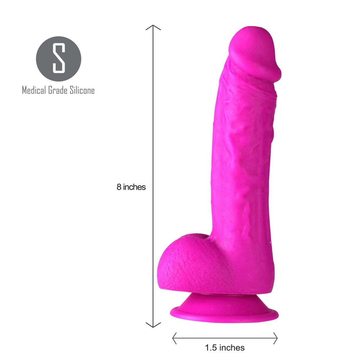 Josi 8 Realistic Silicone Dong Purple "