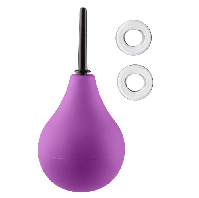 Cloud 9 Fresh + Deluxe Anal Soft Tip Enema Douche 7.6 Oz W/ Ez Squeeze Bulb & 2 C-rings