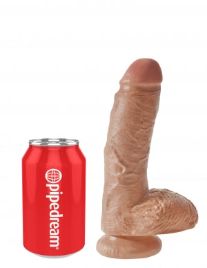 King Cock 8 Cock W/balls Tan "