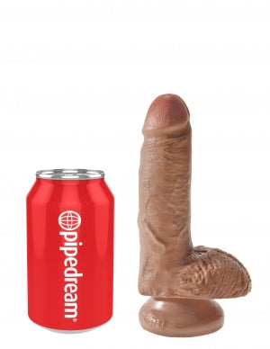 King Cock 7 Cock W/balls Tan "