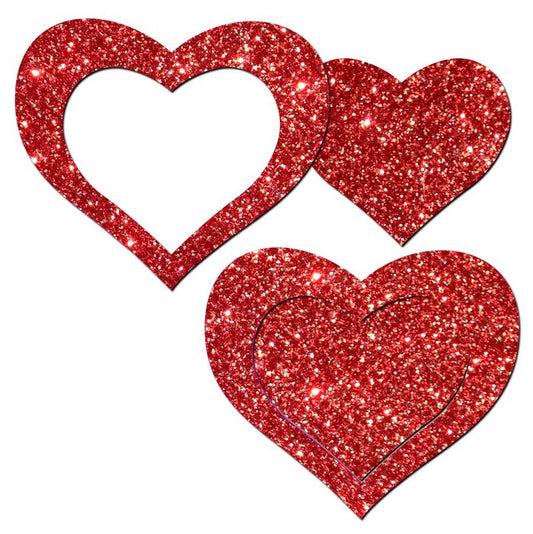 Pastease Glitter Peek A Boob Stars Silver