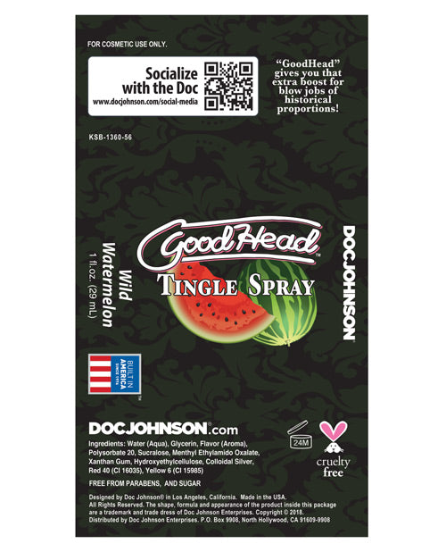 Good Head Tingle Spray - Salivating Strawberry