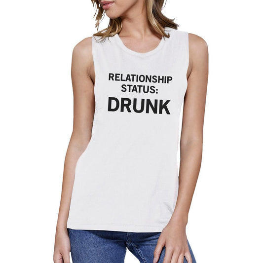 Relationship Status White Muscle Tank For Women Funny Gift Ideas