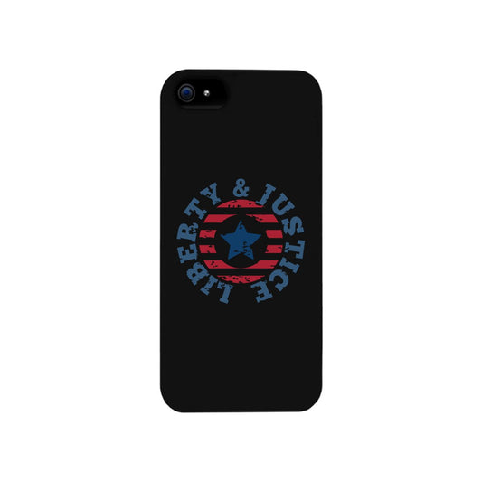 Liberty & Justice Black Phone Case