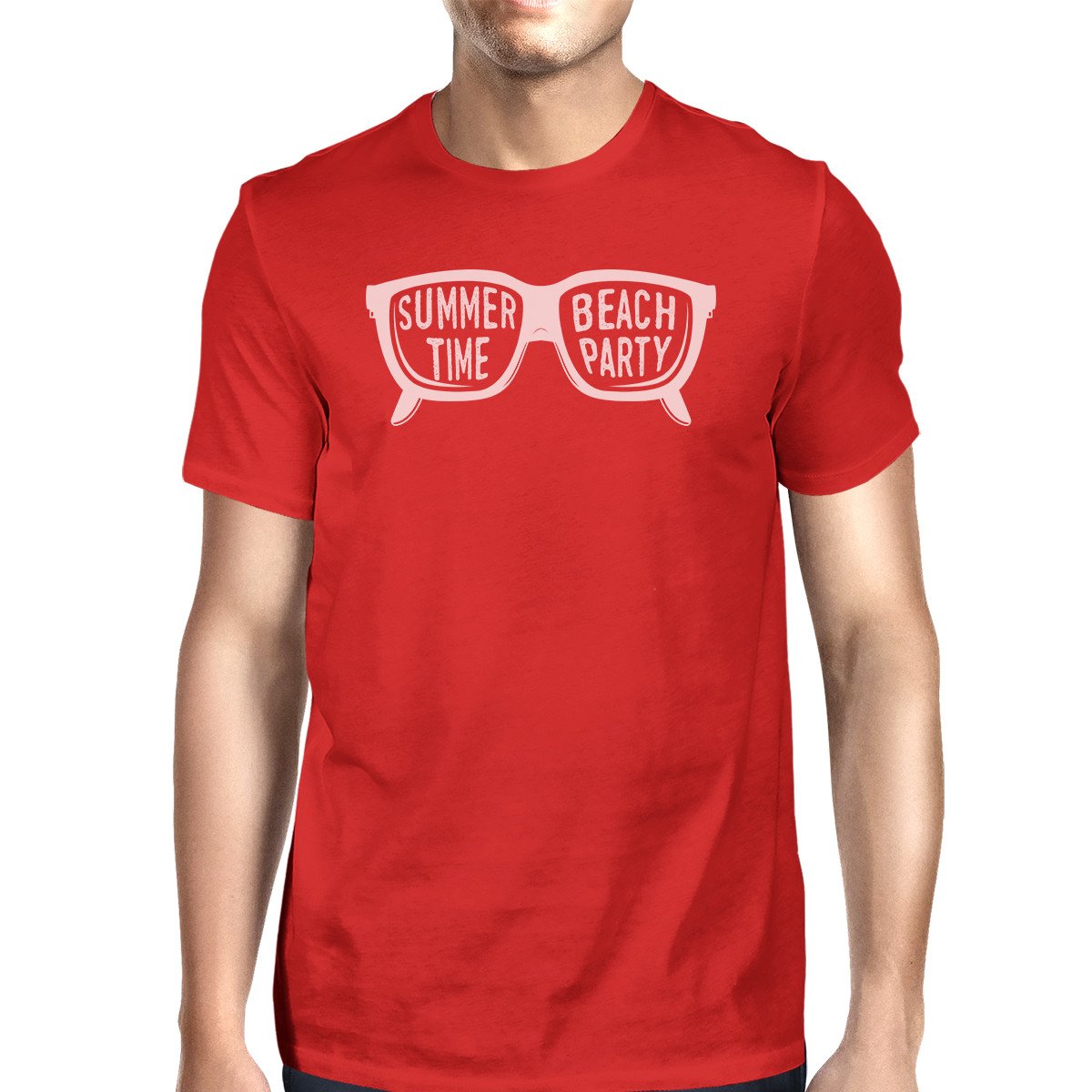Summer Time Beach Party Mens Red Shirt