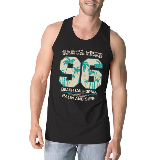 Santa Cruz Beach California Mens Black Tank Top
