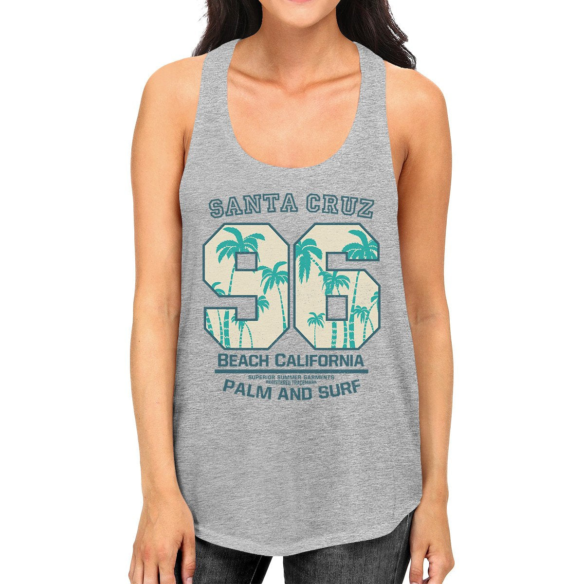 Santa Cruz Beach California Womens Grey Tank Top