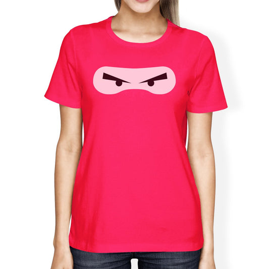 Ninja Eyes Womens Hot Pink Shirt