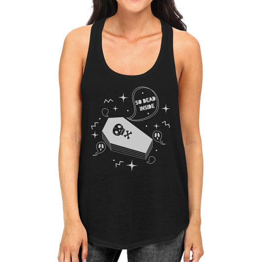 So Dead Inside Coffin Womens Black Tank Top