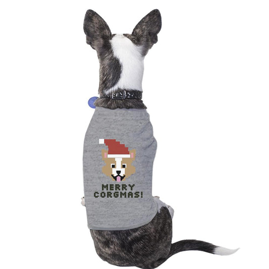Merry Corgmas Corgi Pets Grey Shirt