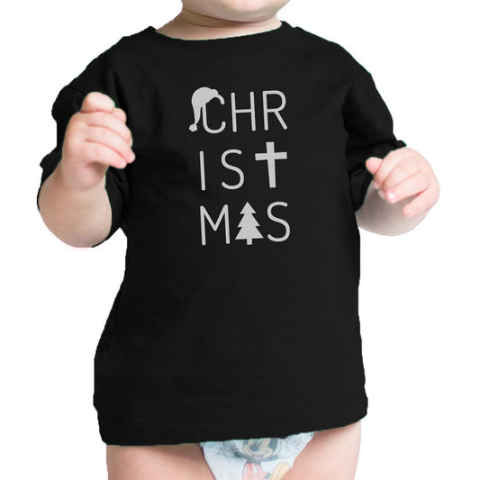 Christmas Letters Baby Black Shirt