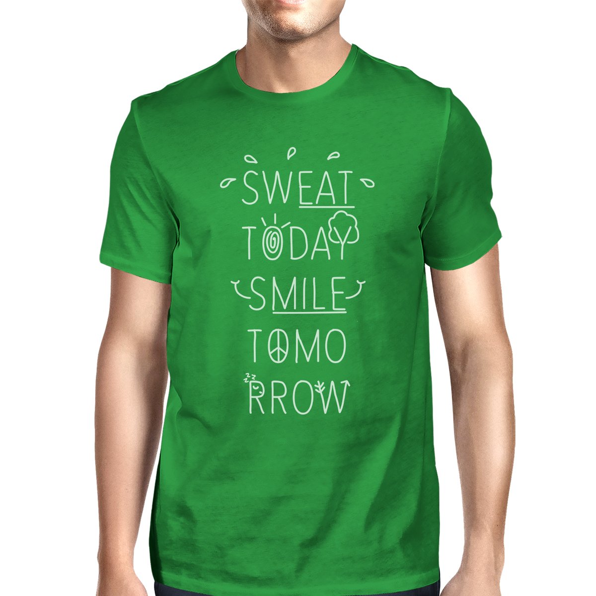 Sweat Smile Mens Funny Workout Tee Shirt For Workout Lovers T-Shirt
