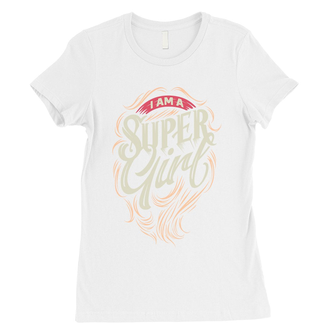Super Girl Hair Womens Funny Graphic T-Shirt Short Sleeves Cotton