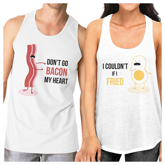 Bacon And Egg Matching Couple Tank Tops Set For Funny Couples Gifts