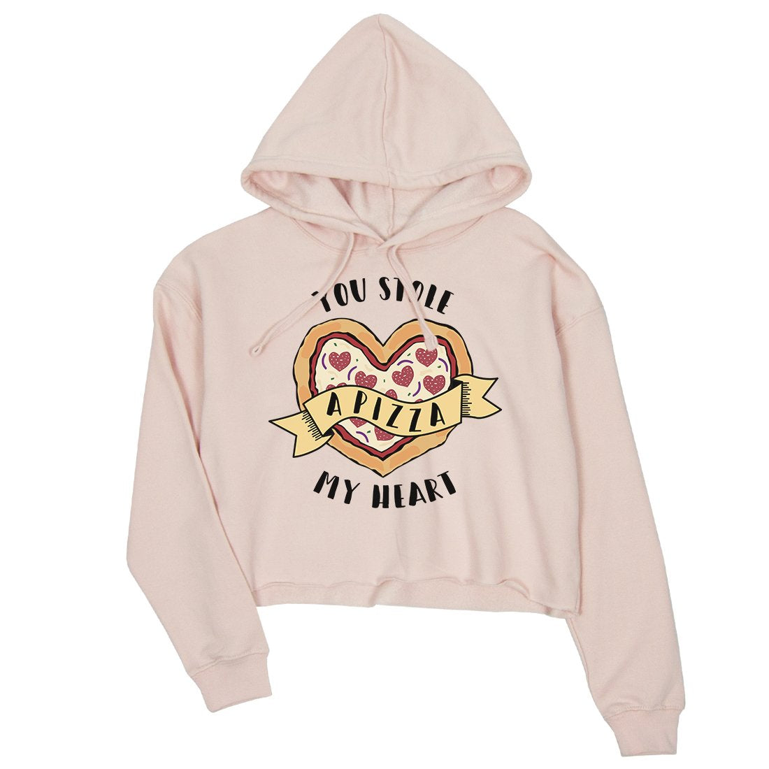 Stole Pizza My Heart Womens Crop Hoodie Cute Gift For Pizza Lovers