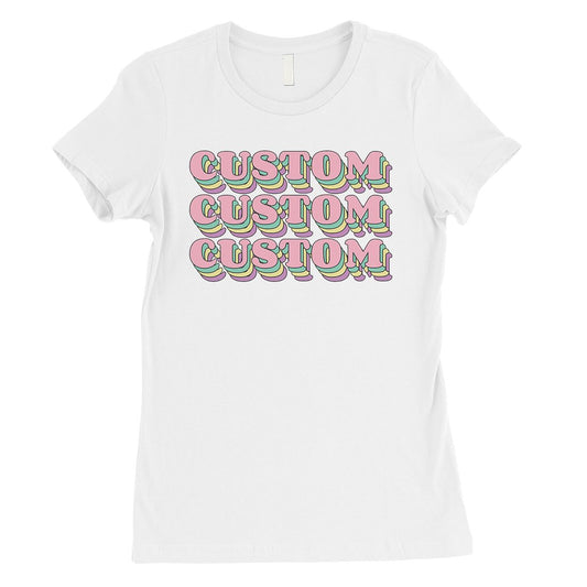 Sorority Theme Pink Top Text Perfect Womens Personalized T-Shirt