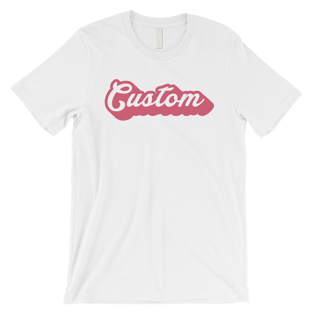 Pink Pop Up Text Bright Mens Personalized T-Shirt Gift For Friend