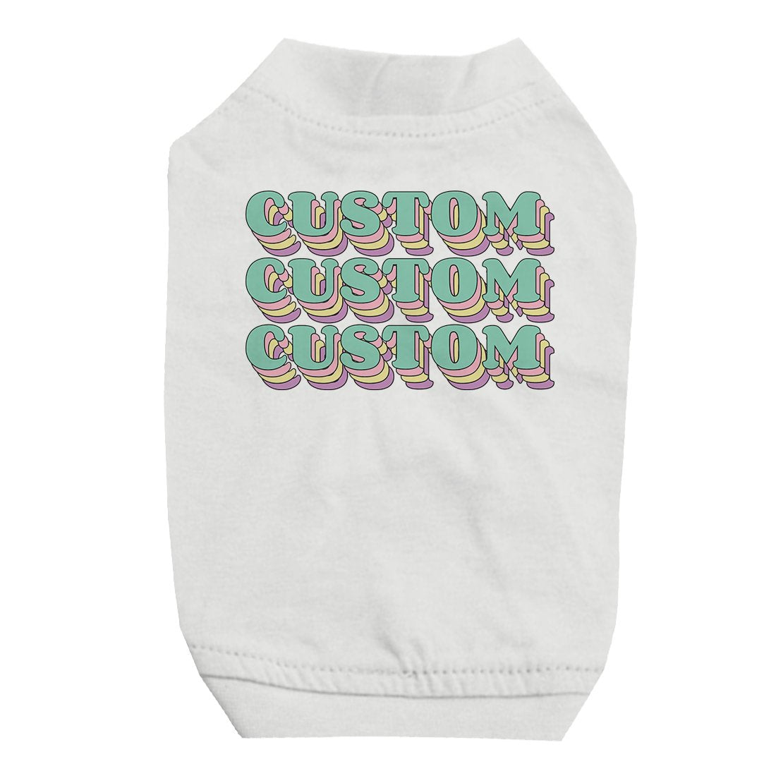 Sorority Theme Green Top Text Personalized Pet Shirt for Small Dogs