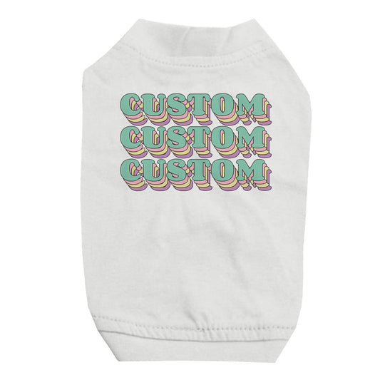 Sorority Theme Green Top Text Personalized Pet Shirt for Small Dogs