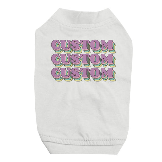 Sorority Theme Purple Top Text Personalized Pet Shirt for Small Dogs