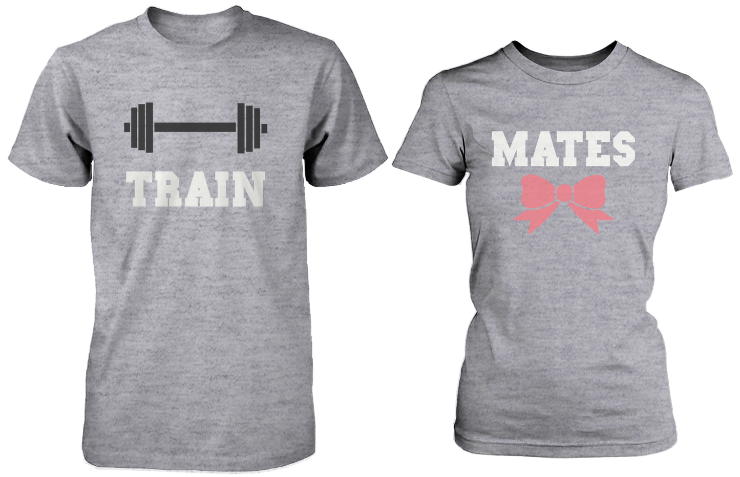 Train Mates Matching Couple Shirts in Grey (Set)