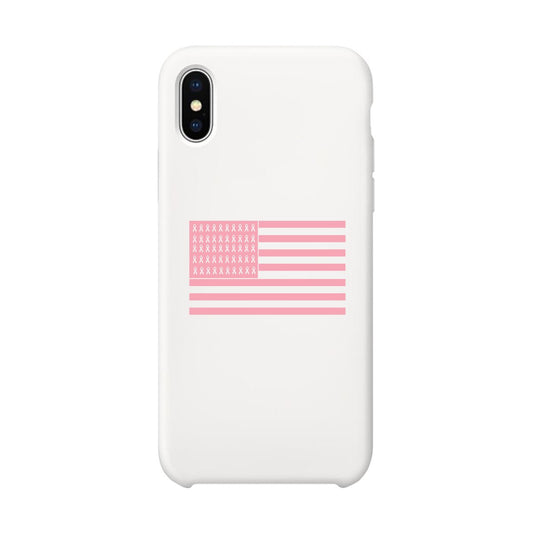 Breast Cancer Awareness Pink Flag White Phone Case