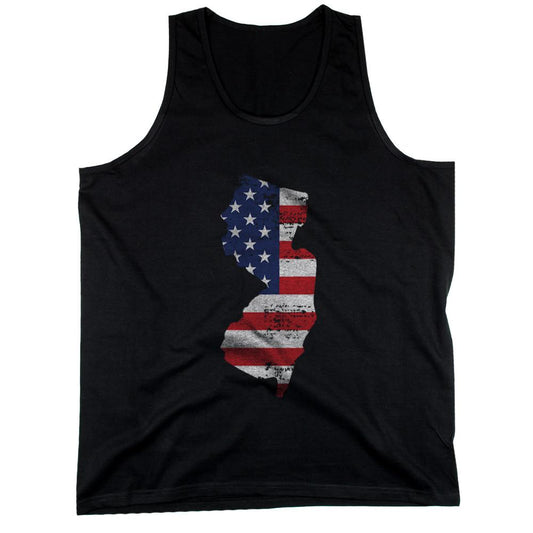 NJ State USA Flag Men's Tank Top New Jersey American Flag Tanks