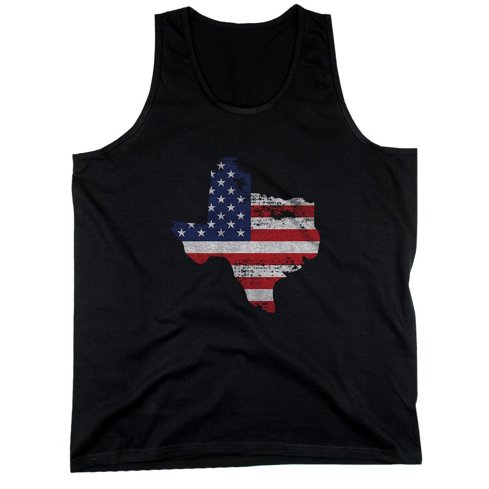 TX State USA Flag Men's Tank Top Texas American Flag Tanks