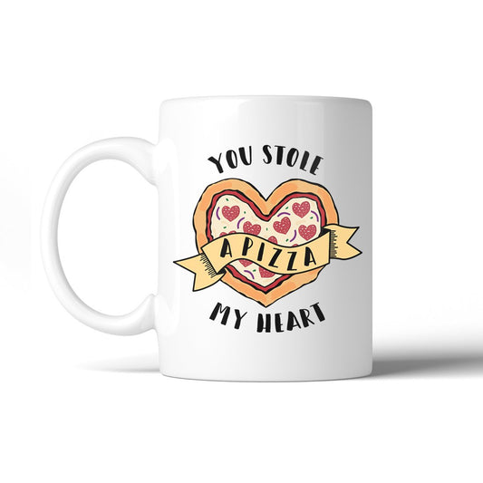 Stole Pizza My Heart 11 Oz Ceramic Coffee Mug Cute Pizza Lover Gift