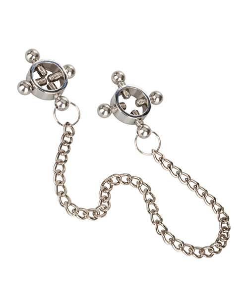 Nipple Grips 4 Point Nipple Press W/chain - Silver