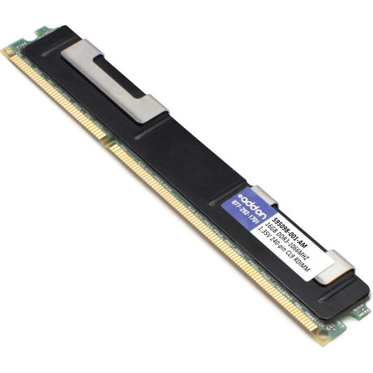 AddOn AM1066D3QRLPR/16G x1 HP 595098-001 Compatible Factory Original 16GB DDR3-1066MHz Registered ECC Quad Rank 1.35V 240-pin CL9 RDIMM