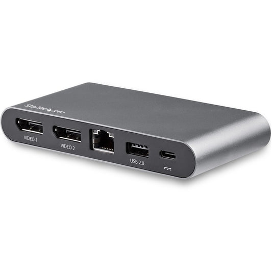 StarTech.com USB C Multiport Adapter - Dual 4K Monitor - Windows - USB-C to Dual DisplayPort Adapter - 2x USB-A Ports - 100W PD 3.0 - GbE