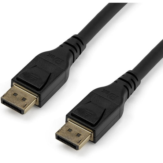 StarTech.com 3m 9.8 ft DisplayPort 1.4 Cable - VESA Certified - Supports HBR3 and resolutions of up to 8K@60Hz - Supports HDR for high contrast ratio and vivid colors - Latching DP connectors provide secure connections - Lifetime Warranty