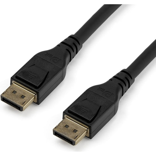 StarTech.com 5m 16.4 ft DisplayPort 1.4 Cable - VESA Certified - Supports HBR3 and resolutions of up to 8K@60Hz - Supports HDR for high contrast ratio and vivid colors - Latching DP connectors provide secure connections - Lifetime Warranty